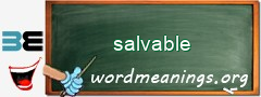 WordMeaning blackboard for salvable